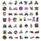 Stickers-Motorcycle 1 (50pcs/pack)
